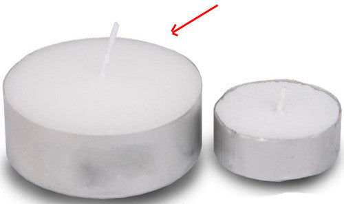 Extra-Large Tealight Candles 6cm Wide in Silver Foil Cups - Pack of 10 for Parties, Weddings, BBQs, and Romantic Dinners