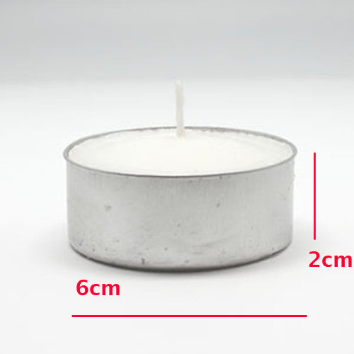 Extra-Large Tealight Candles 6cm Wide in Silver Foil Cups - Pack of 10 for Parties, Weddings, BBQs, and Romantic Dinners