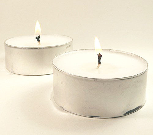Extra-Large Tealight Candles 6cm Wide in Silver Foil Cups - Pack of 10 for Parties, Weddings, BBQs, and Romantic Dinners