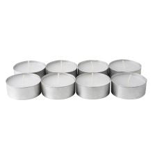 Extra-Large Tealight Candles 6cm Wide in Silver Foil Cups - Pack of 10 for Parties, Weddings, BBQs, and Romantic Dinners