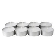 Large Tealight Candles 6cm Wide in silver foil cup 50 in a pack - Party Event Wedding BBQ Dinner Romantic Ambience Decor