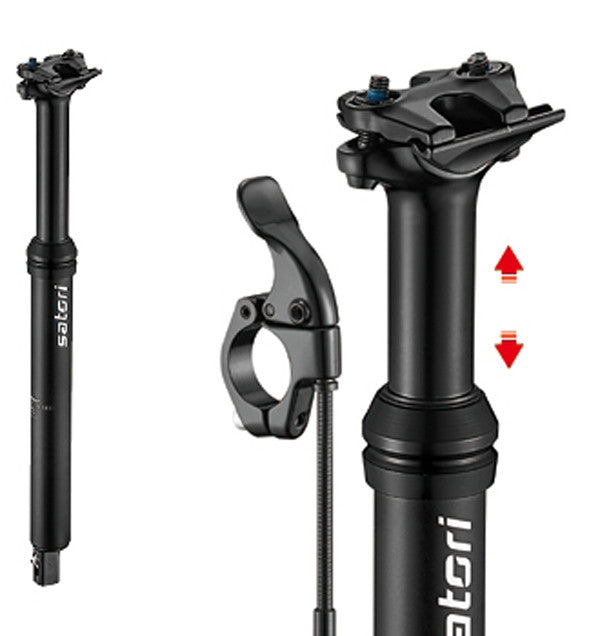Satori Sorata Pro 150mm Travel Adjustable Dropper Seat Post with Internal Cable Routing - 31.6mm Diameter