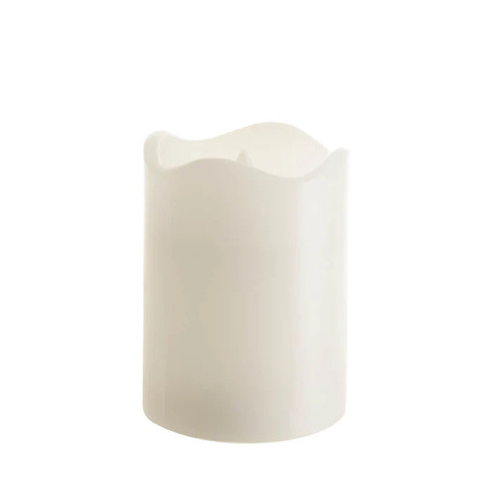 2 Pcs LED Block Pillar Candle White Flameless Safe Indoor Battery Power Party Home Decor Wedding Xmas Table Centrepiece
