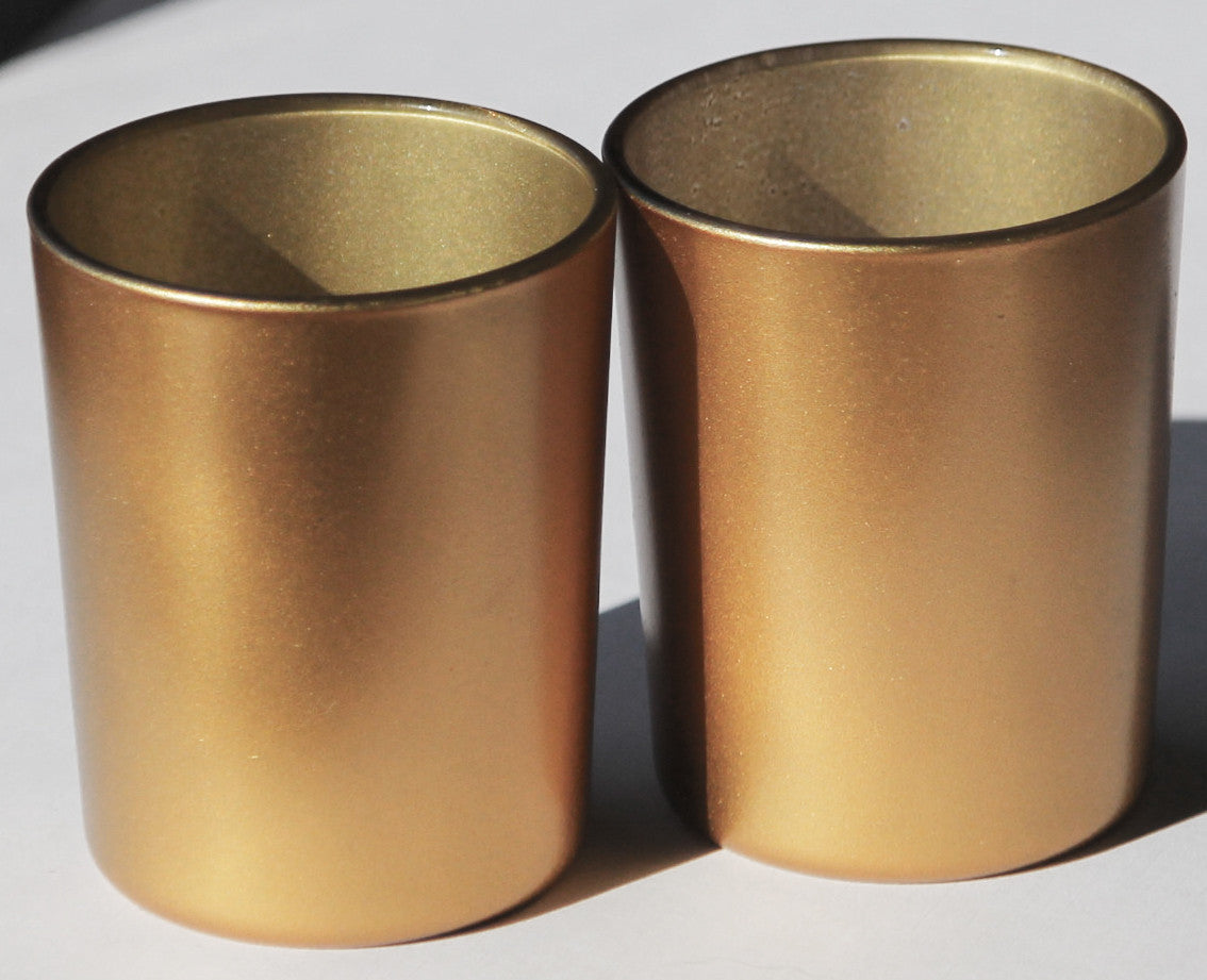 20 Pack Matt Gold Glass Votive Candle Holders Table Centreoieces Xmas Wedding Anniversary Event Recption Party Function or Home Decor