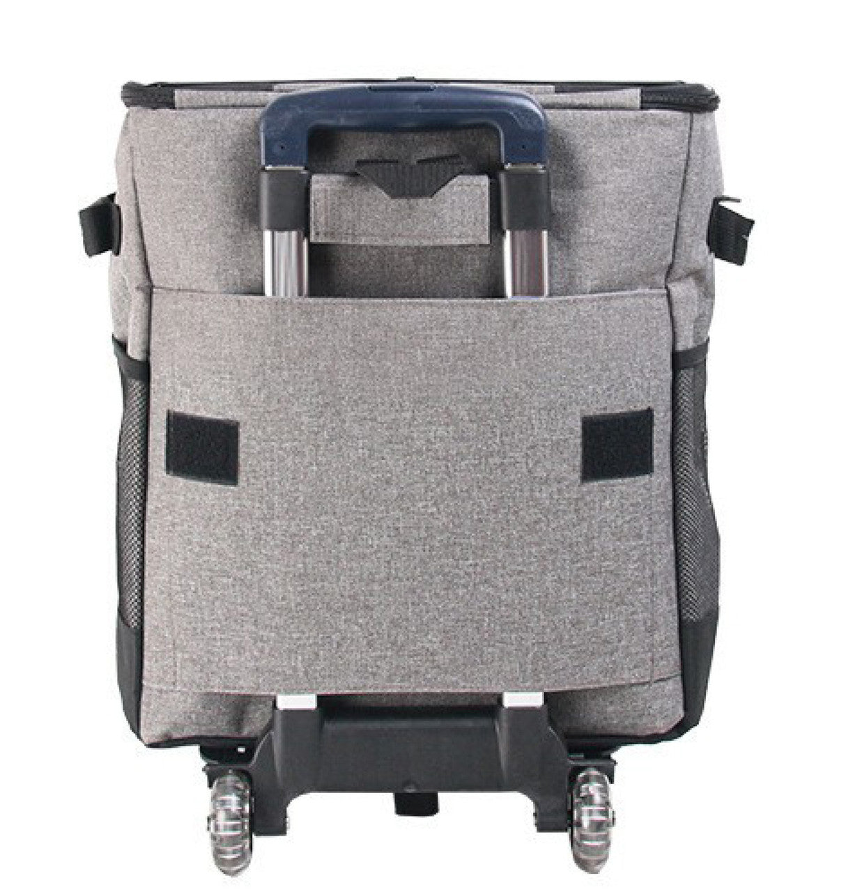 Thermal Insulated Trolley Cooler Bag - 36L Capacity for 60 Cans - Grey - Waterproof Picnic Backpack with Wheels