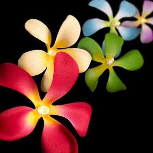 20 LED Tropical Frangipani Flower String Lights ? Battery-Operated Fairy Lights for Home, Wedding, and Party Decoration
