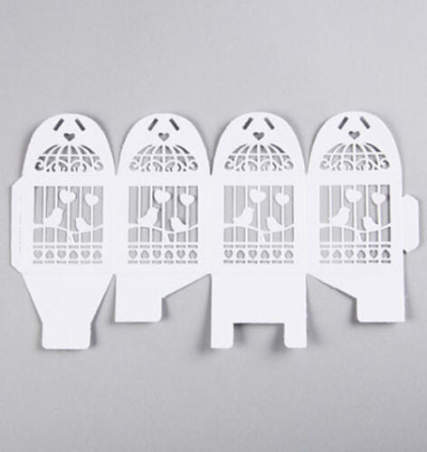 Charming White Dove-Themed Wedding Favor Boxes - Set of 10