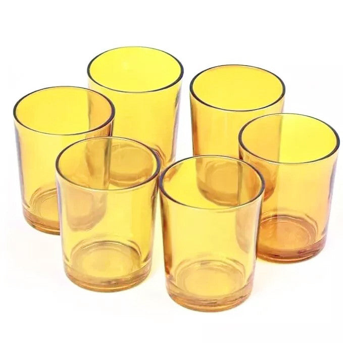 40 Bulk Yellow Glass Votive Candle Holders Table Centreoieces Xmas Wedding Anniversary Event Recption Party Function or Home Decor