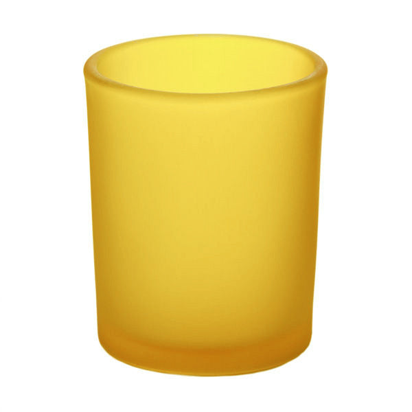 20 Pack Yellow Frosted Glass Votive Candle Holders Table Centreoieces Xmas Wedding Anniversary Event Recption Party Function or Home Decor