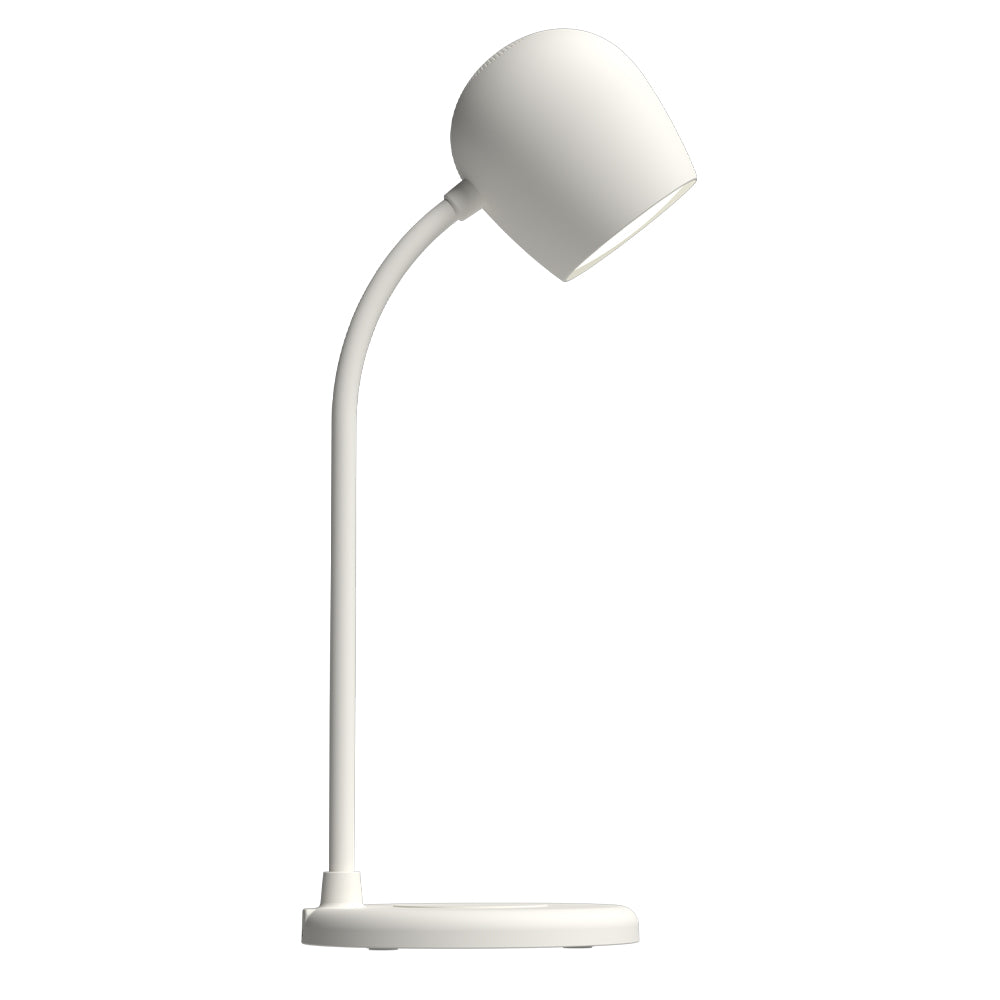 Kreafunk Ellie Lamp W/ Qi Charger And Bluetooth Speaker - White