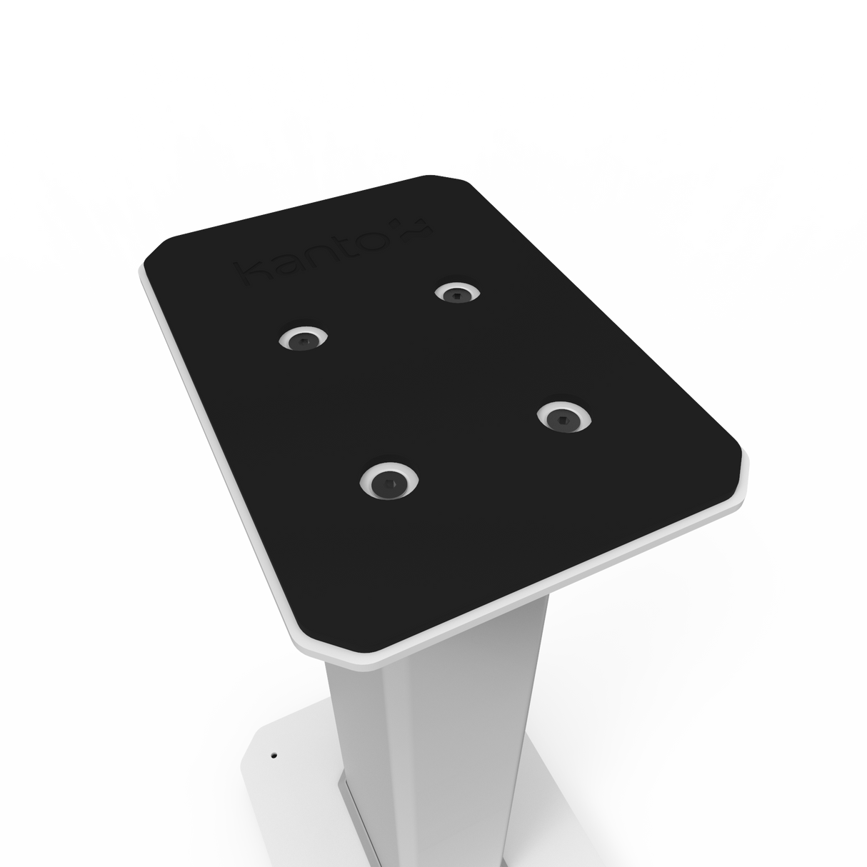 Kanto SX22W 22 Tall Fillable Speaker Stands with Isolation Feet - Pair, White