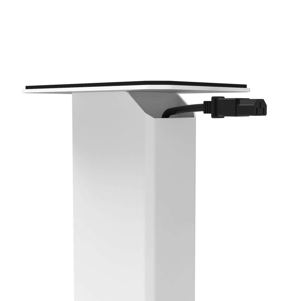 Kanto SX22W 22 Tall Fillable Speaker Stands with Isolation Feet - Pair, White