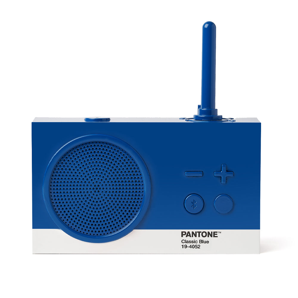 Lexon GIFT Set PANTONE - Includes Mino+ Mini Speaker, Flip Classic Clock, Mina M Lamp, Thykho 3 Speaker - Classic Blue