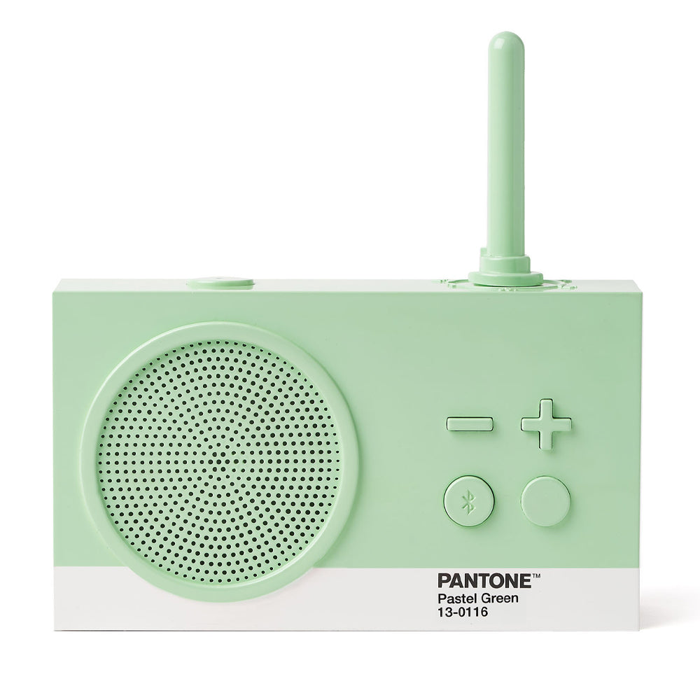 Lexon GIFT Set PANTONE - Includes Mino+ Mini Speaker, Flip Classic Clock, Mina M Lamp, Thykho 3 Speaker - Green