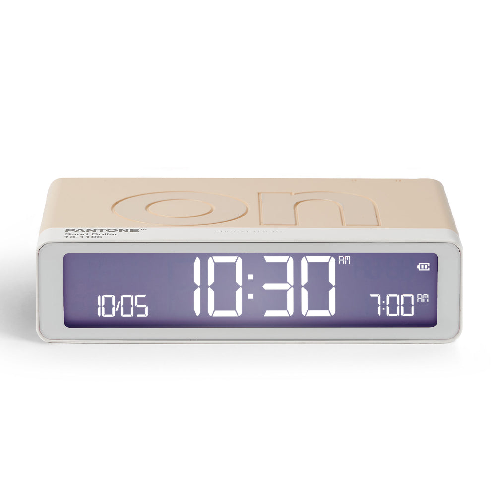 Lexon GIFT Set PANTONE - Includes Mino+ Mini Speaker, Flip Classic Clock, Mina M Lamp, Thykho 3 Speaker - Sand