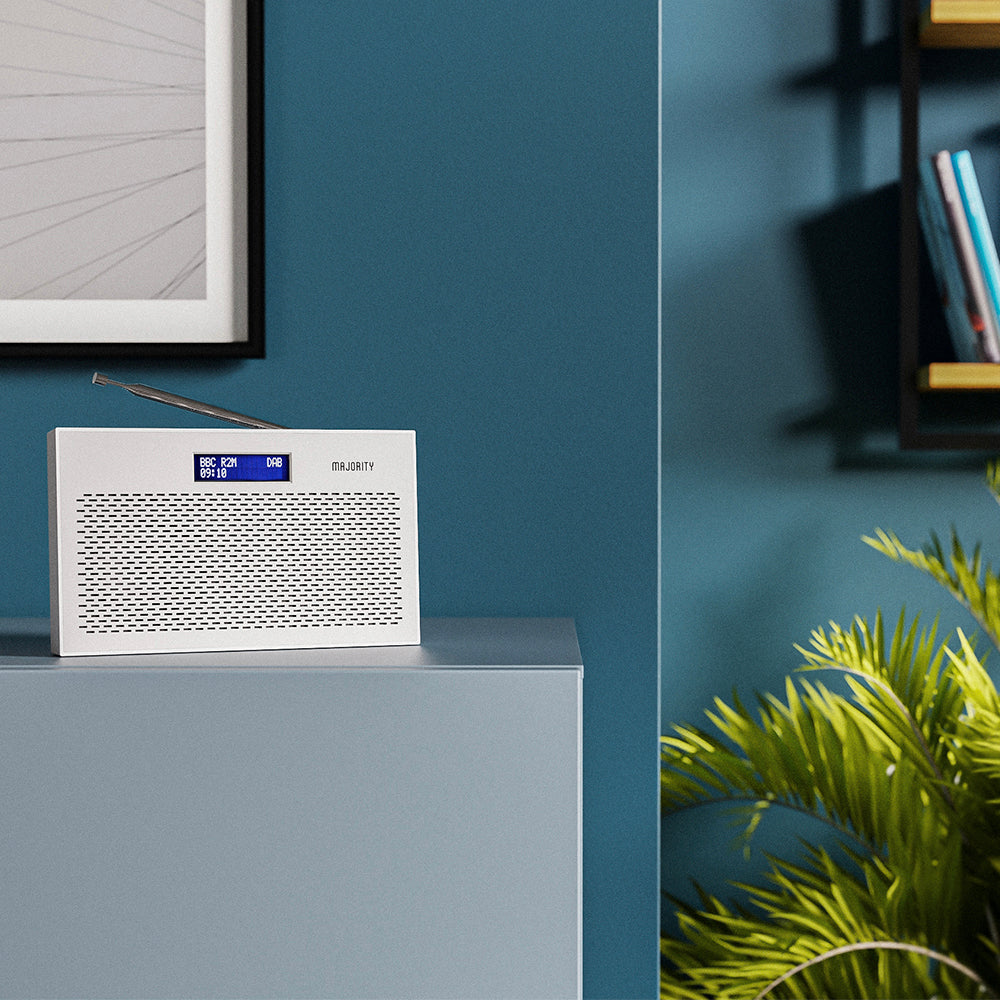 Majority Histon Compact Dab & Fm Radio-white