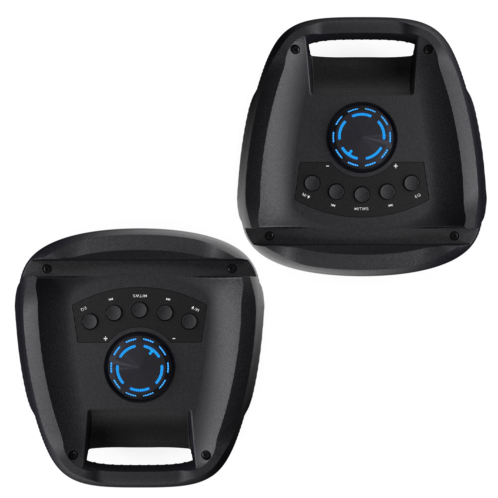 Majority PS100 - Bundled Party Speaker 40w Bluetooth Karaoke-DJ-Party-PA System - Black