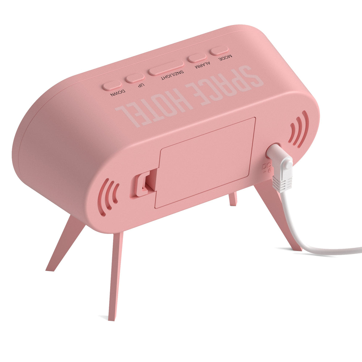 Newgate Space Hotel Cyborg Led Alarm Clock Pink