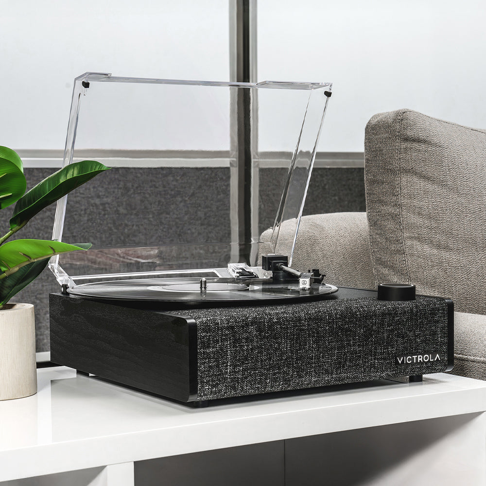 Victrola Eastwood II Turntable - Black + Bundled Majority D40X Bluetooth Speakers