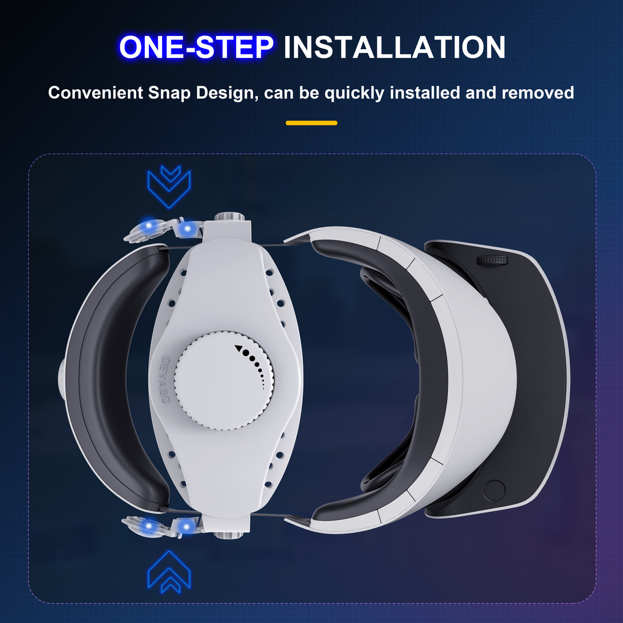 DEVASO Lightweight Adjustable VR2 Head Strap for Enhanced Comfort and Pressure Relief