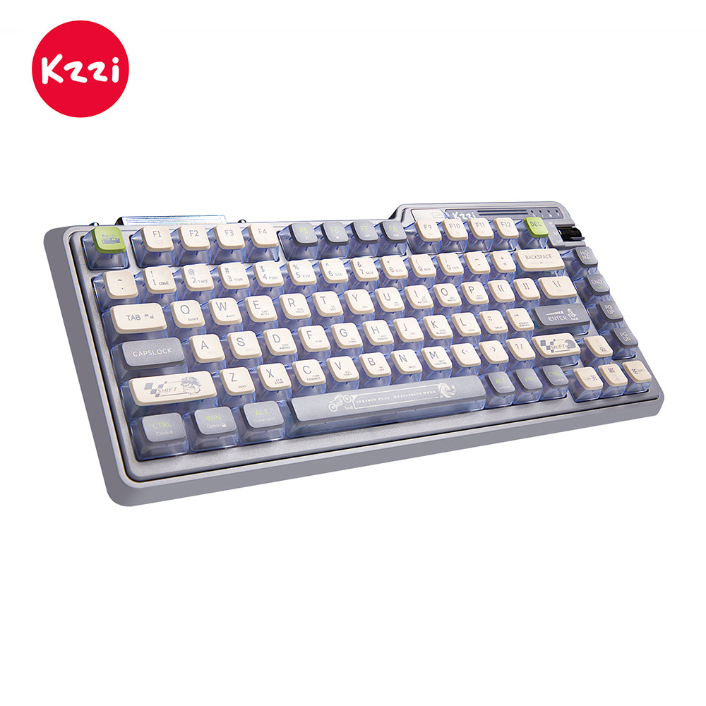 KZZI K75 PRO RGB 75% Wireless Gasket Mechanical Keyboard - Night Grey with Triple Mode and Tactile Switches