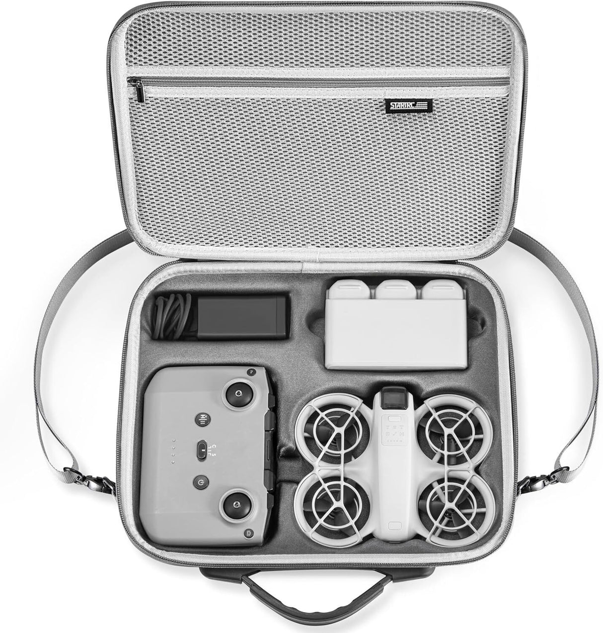 STARTRC Carrying Case for DJI Neo Portable PU Storage Protective Bag for DJI Neo Fly More Combo Accessories, Compatible with RC-N3 Remote Controller,