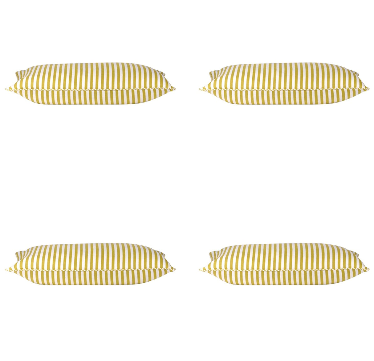 Pack of 4 Dandi Mustard Yellow & White Rectangle Cushion Covers