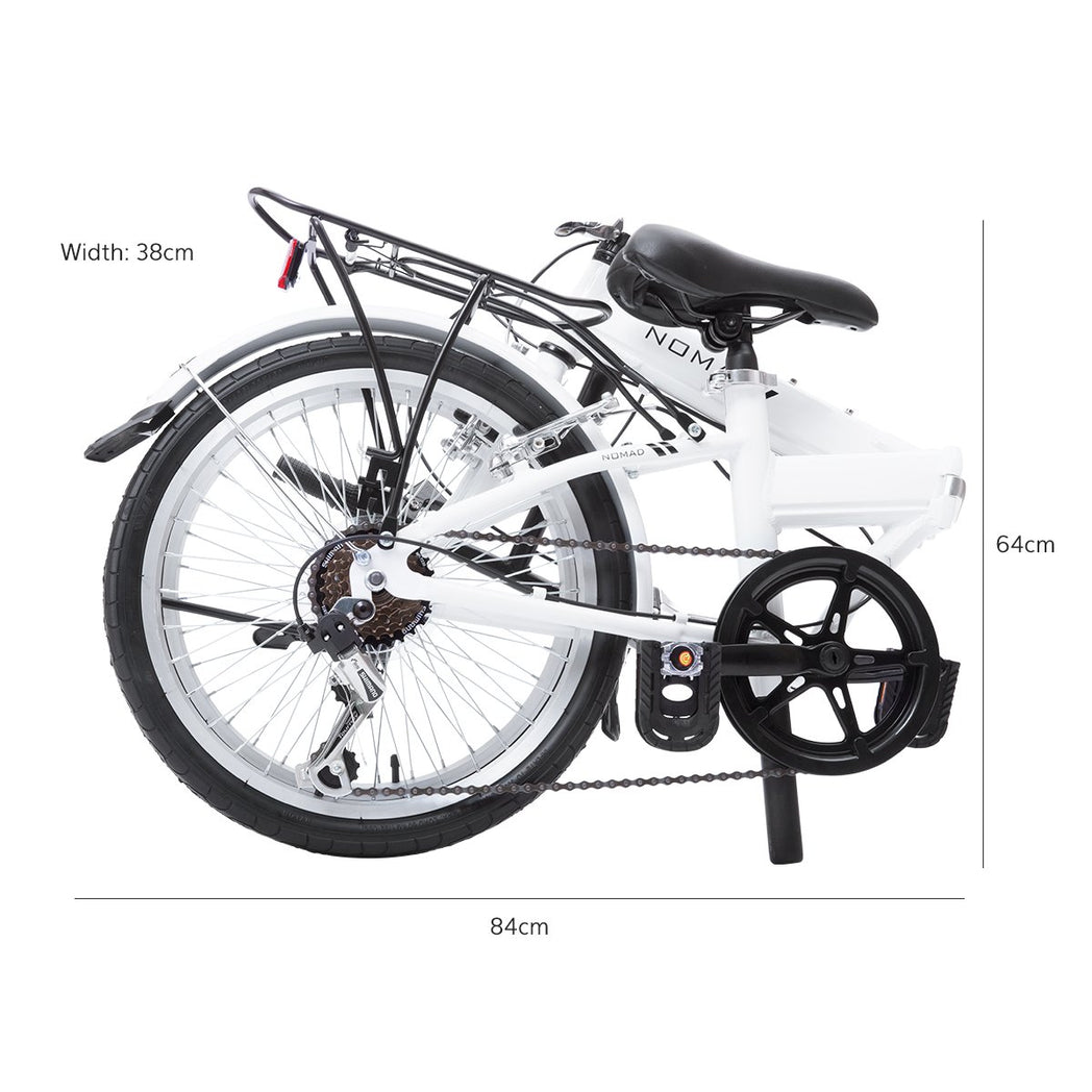 Progear Bikes Nomad Folding Bike 20 in Pearl White