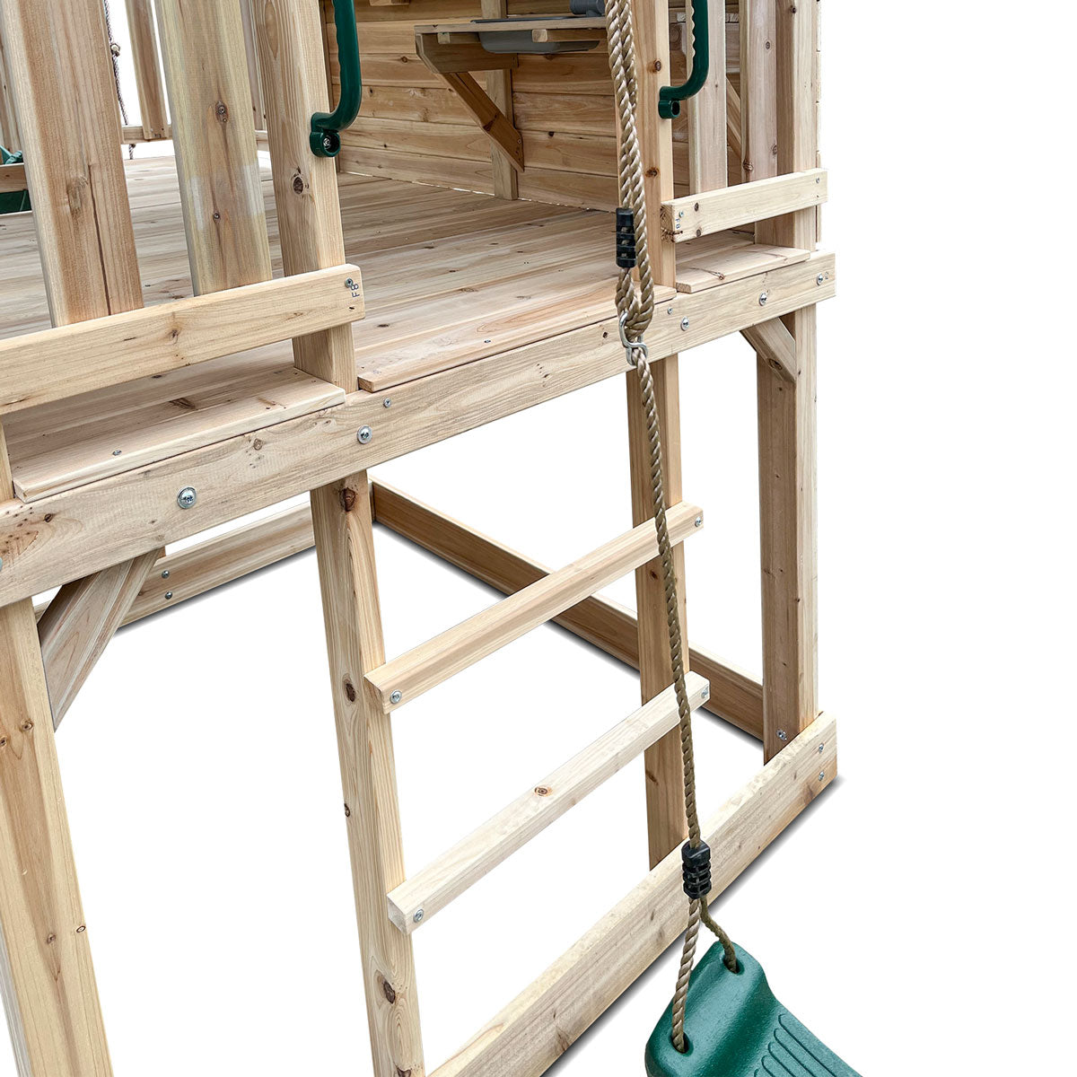 Lifespan Kids Kingston Cubby House Swing Set with 2.2m Yellow Slide