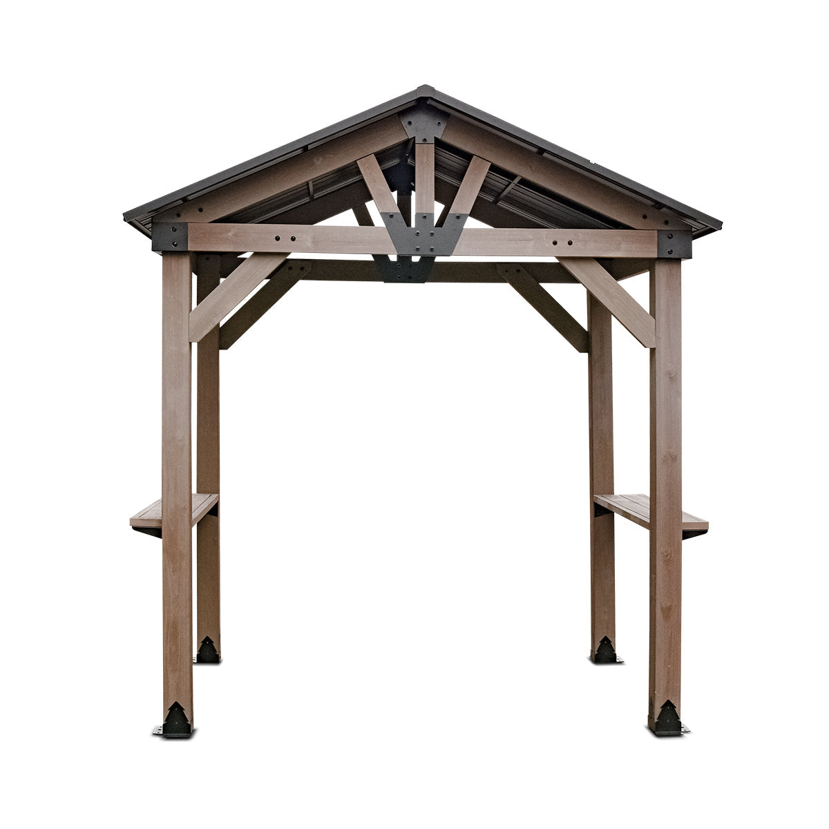 Yardtopia Oslo 2.4m x 1.8m BBQ/Grill Timber & Steel Gable Roof Gazebo
