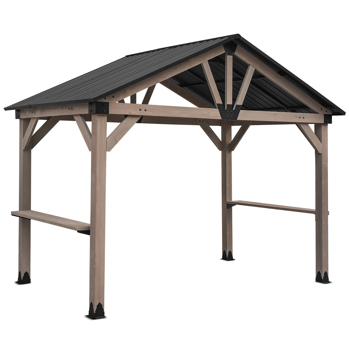 Yardtopia Oslo XL 3.6m x 2.4m BBQ/Grill Timber & Steel Gable Roof Gazebo