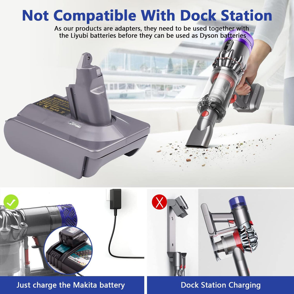 Makita 18V To Dyson V7 & V8 Battery Converter / Adapter