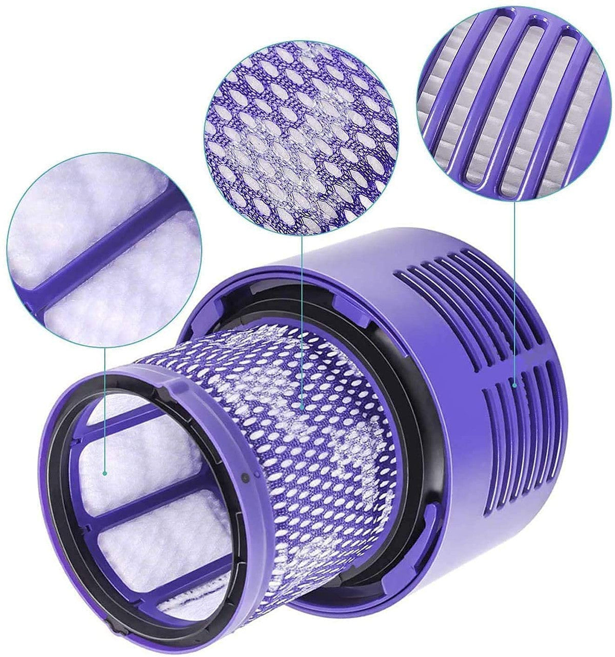 2 x HEPA Filters for Dyson V10 Vacuum Cleaners