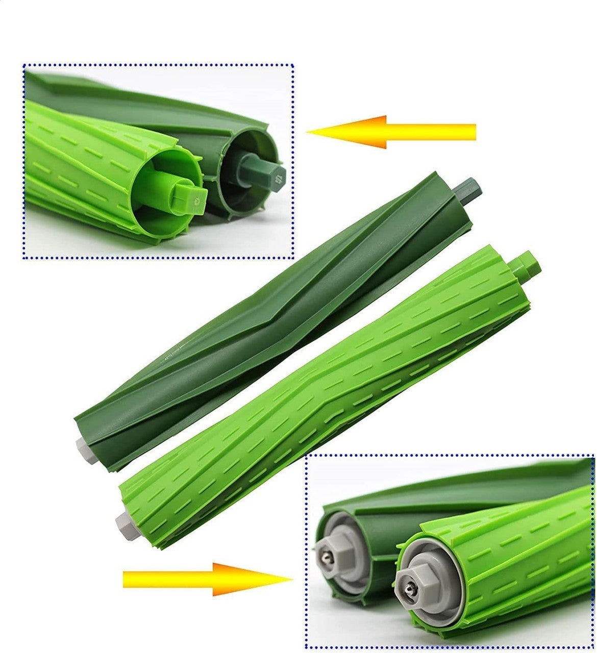Hygieia Roller Brush Set - For iRobot Roomba I, E and J Series & Max 10 Series