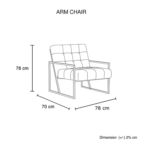 Carman Arm Chair Blue Velvet4