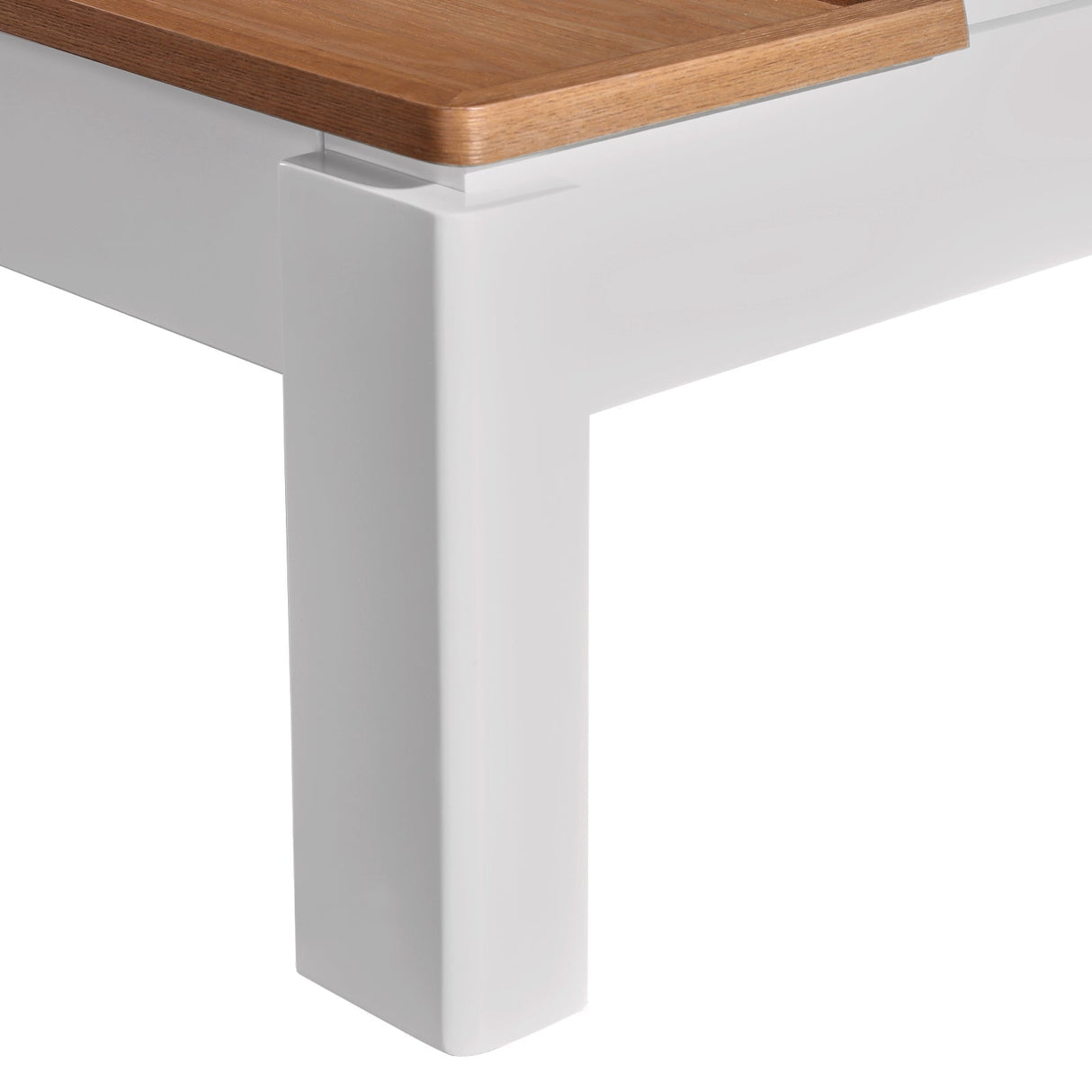 Coffee Table High Gloss Finish Lift Up Top MDF White Ash Colour Interior Storage