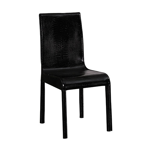 7 Pieces Dining Suite Dining Table & 6X Black Chairs in Rectangular Shape High Glossy MDF Wooden Base Combination of Black & White Colour