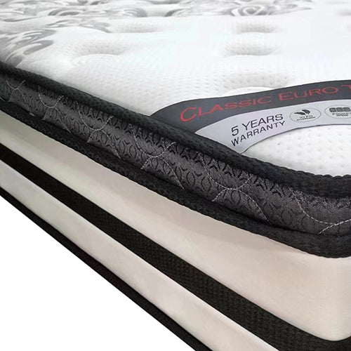 Kingston Slumber Mattress SINGLE Size Bed Euro Top Pocket Spring Bedding Firm Foam 34CM