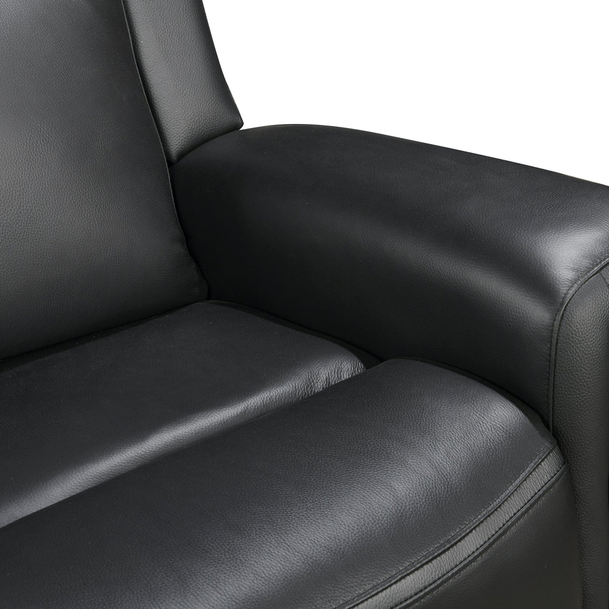 2 Seater Electric Leather/PVC Black Recliner