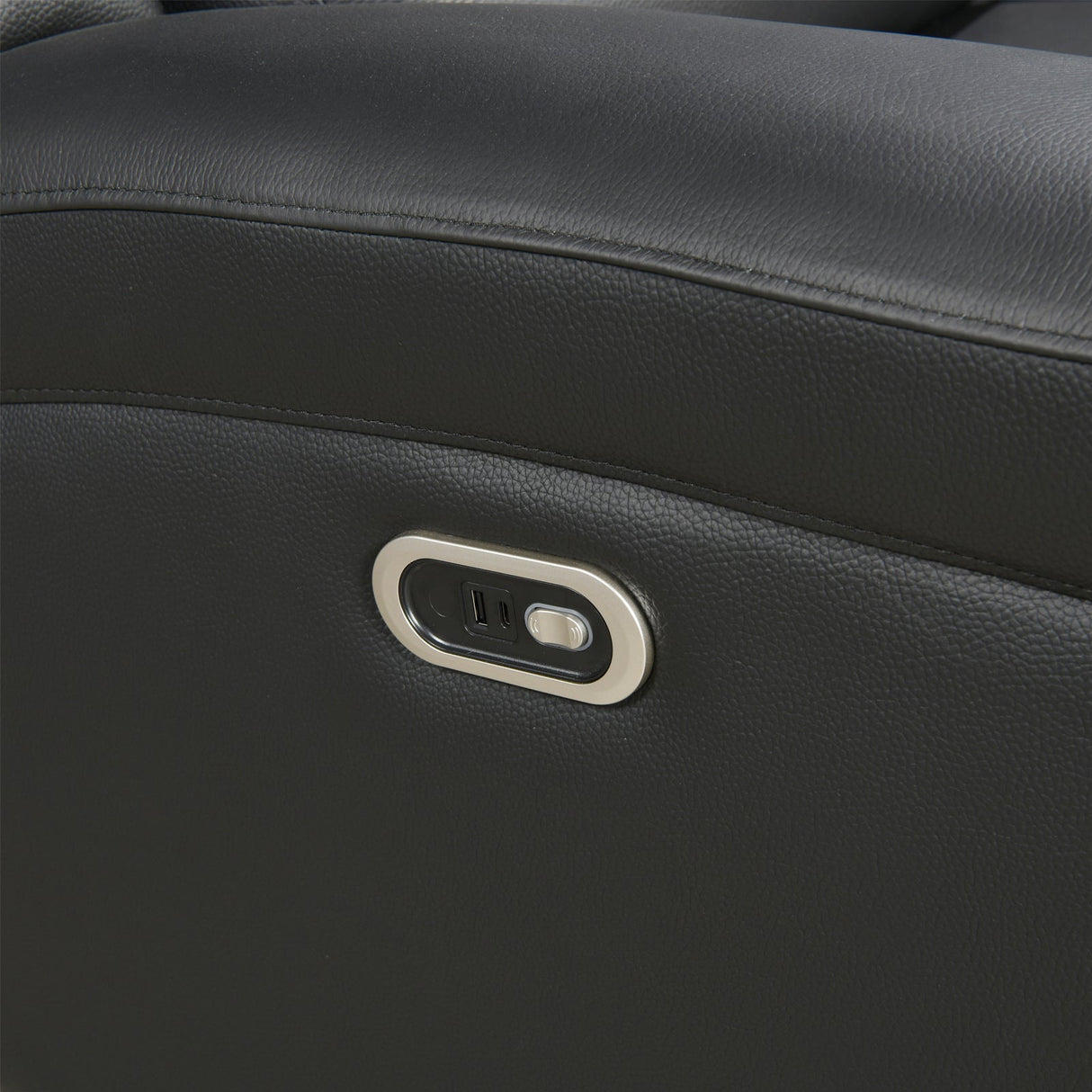 3-2-1 Seater Electric Leather/PVC Black Recliner Set