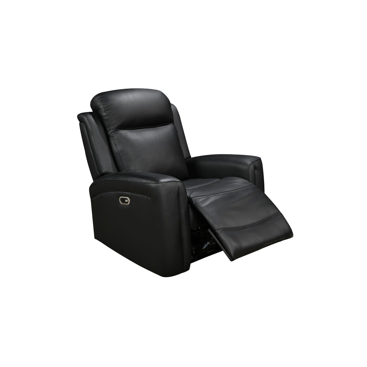 3-2 Seater Electric Leather/PVC Black Recliner Set