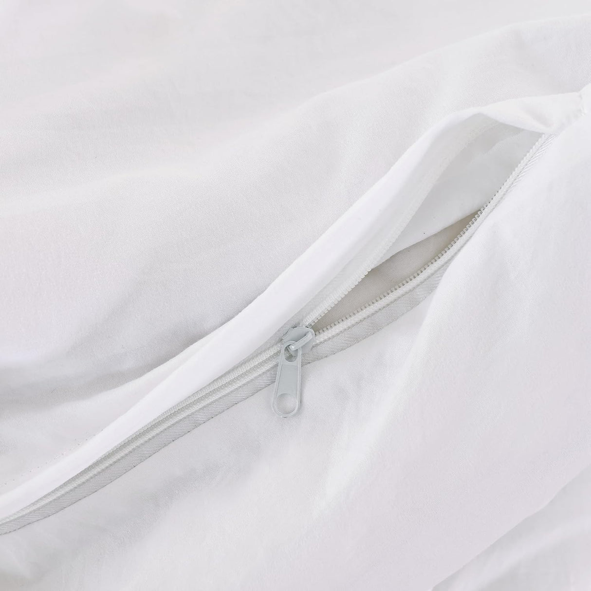 Vintage Washed Microfibre Quilt Cover Set (White, Double)