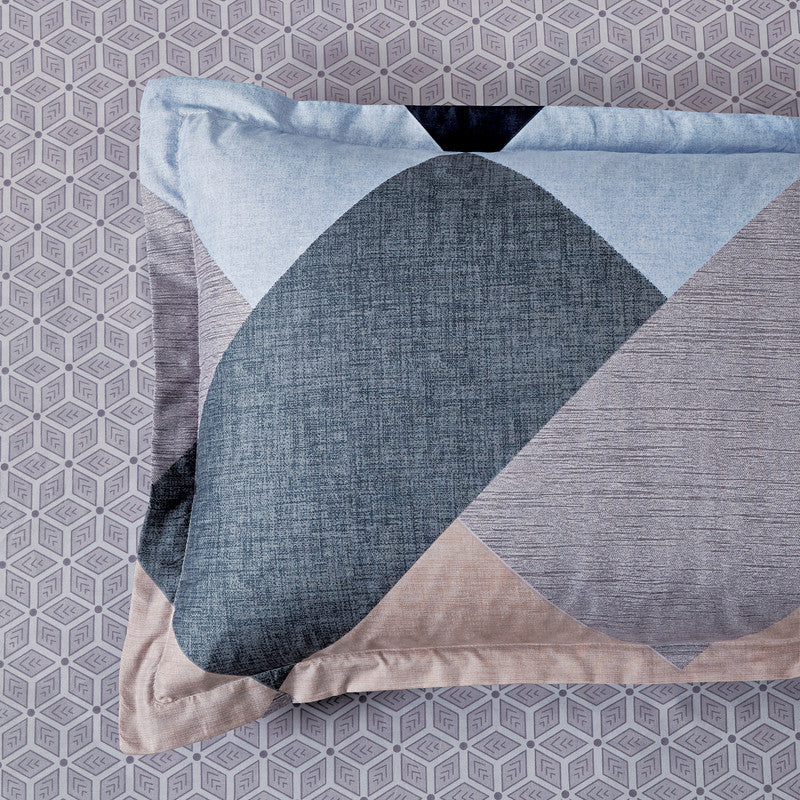 Microfiber Reversible Quilt Cover Set - Jay - Queen Size