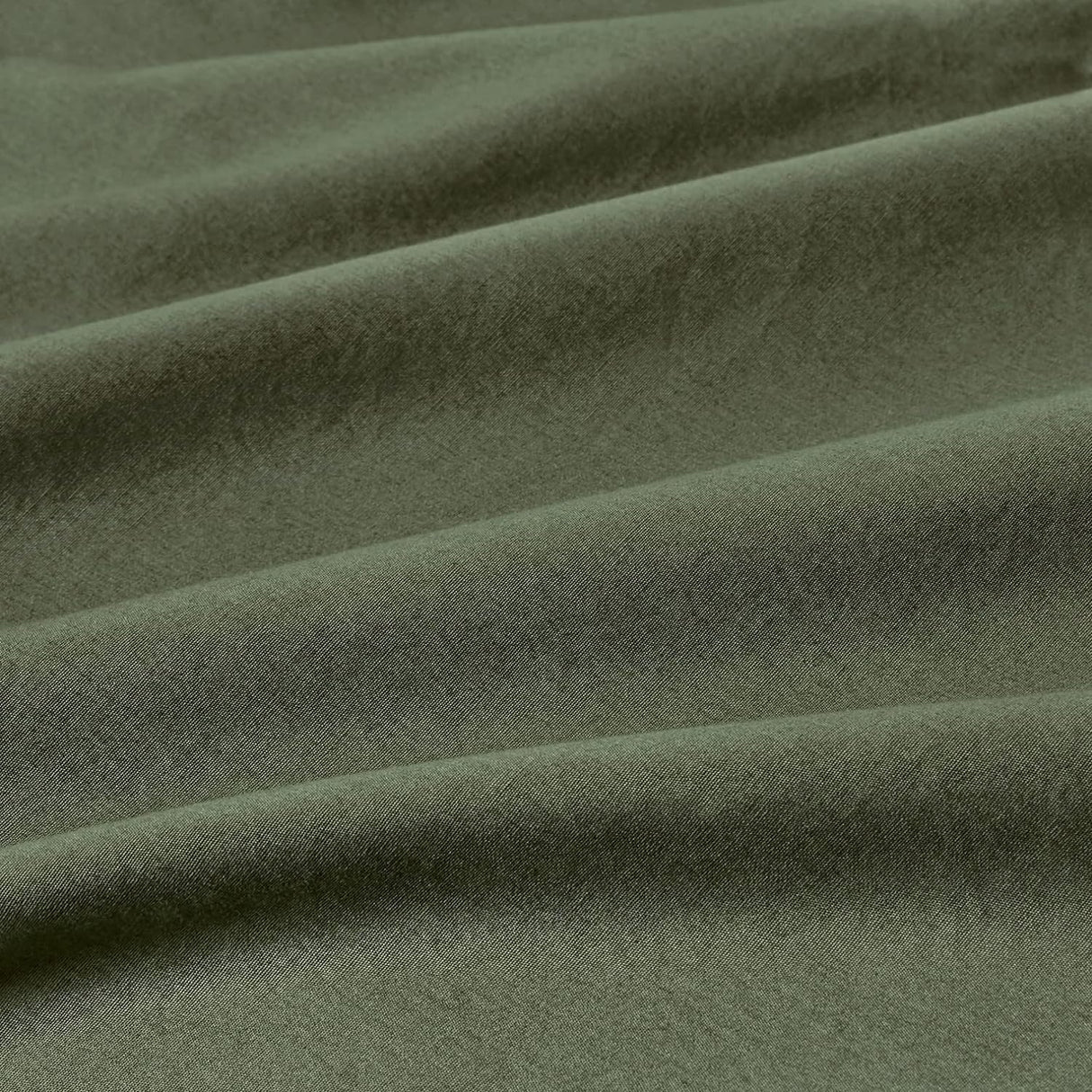 100% Cotton Vintage Washed Bed Quilt Cover Set - Khaki Green - Queen Size