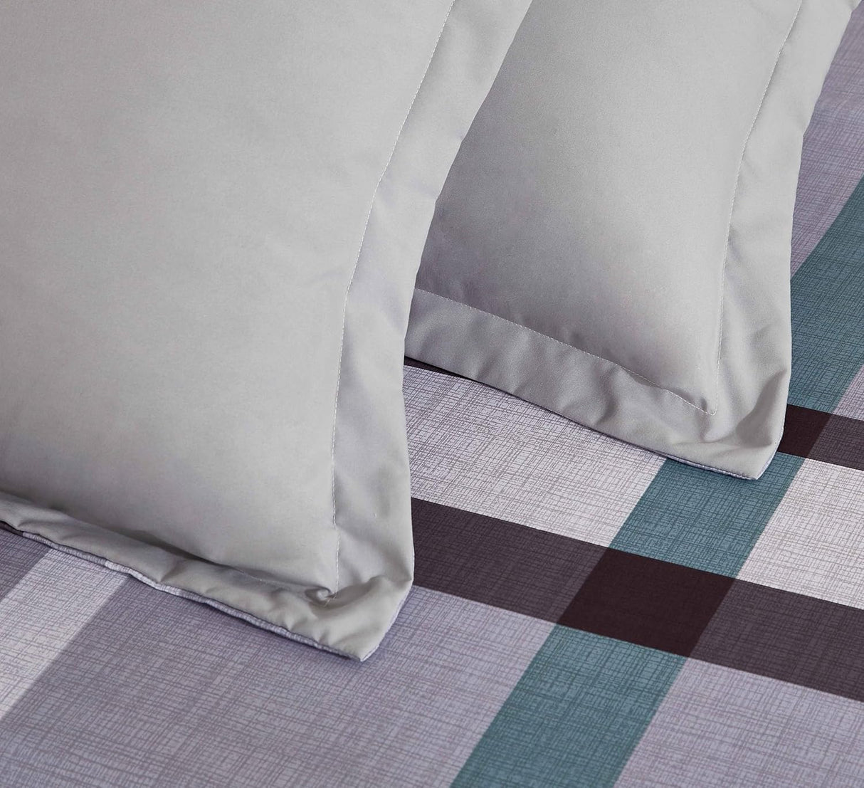 Print Microfibre Quilt Cover Set - Ultra Soft with Zipper Closure (Stanley, King Size)