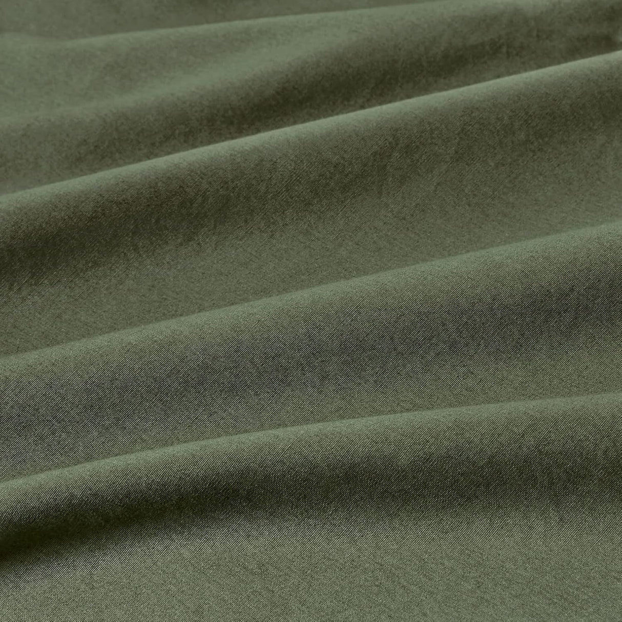 100% Cotton Vintage Washed Bed Quilt Cover Set - Khaki Green - King Size