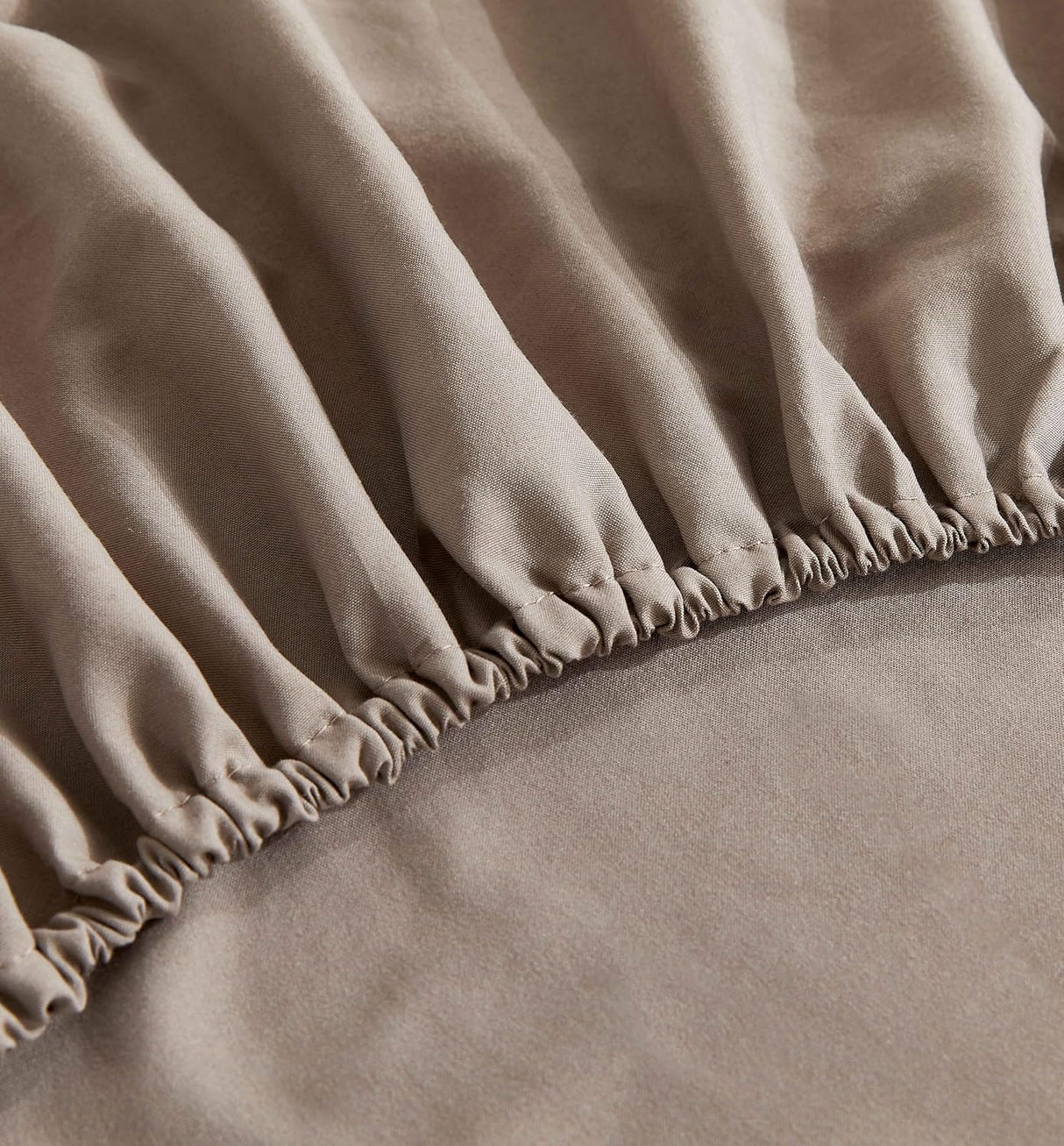 Vintage Washed Microfibre Sheet Set (Truffle, King)