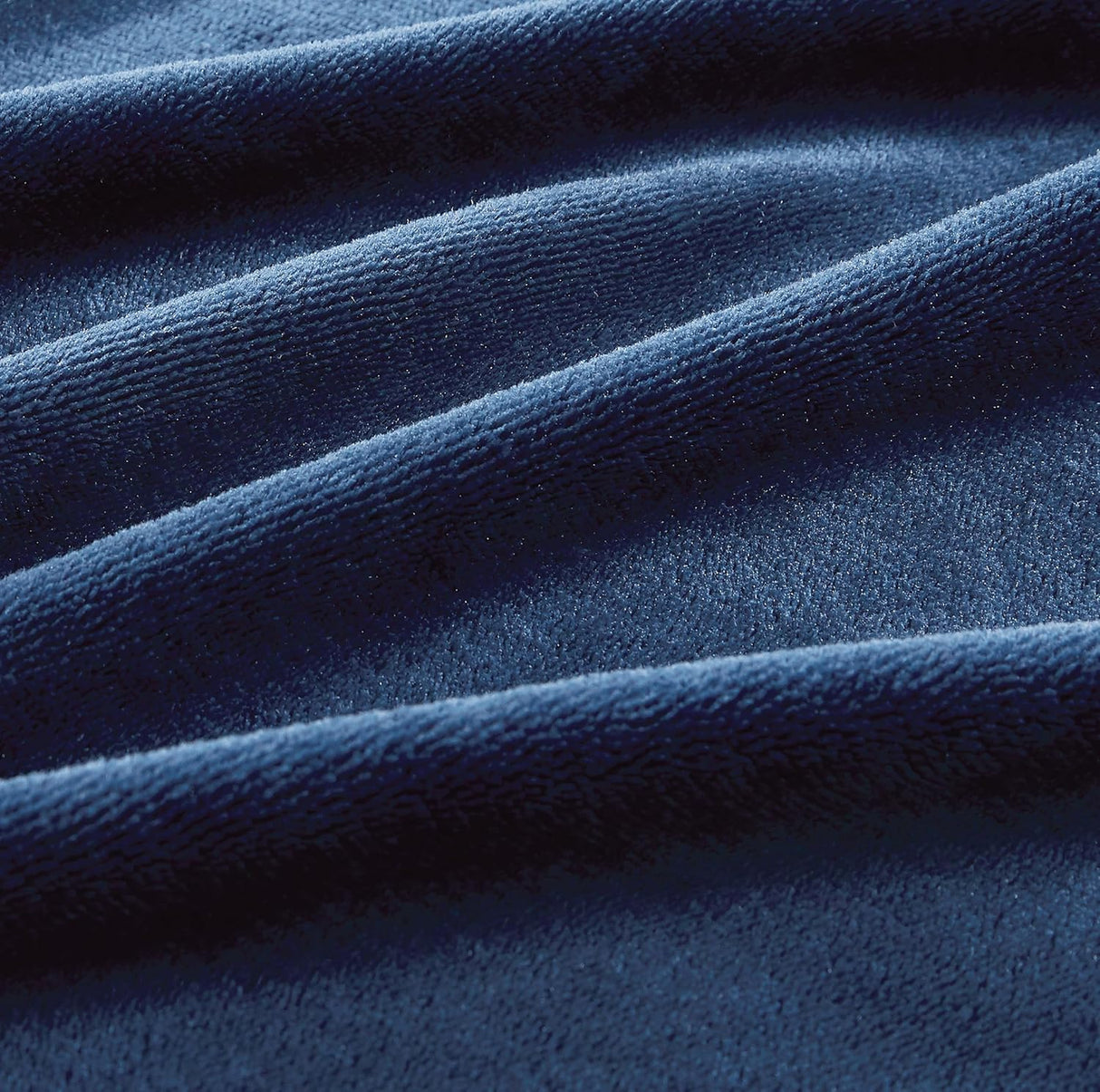 Teddy Sherpa Twin-Pack European Pillowcases - Soft Reversible Velvet & Sherpa Cushion Covers - Machine Washable with Zipper Closure - 65x65cm - Navy Blue