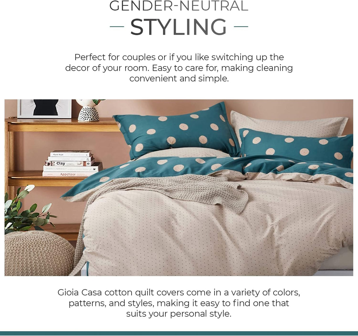 100% Cotton Hugo Reversible Printed Quilt Cover Set - Super King Size