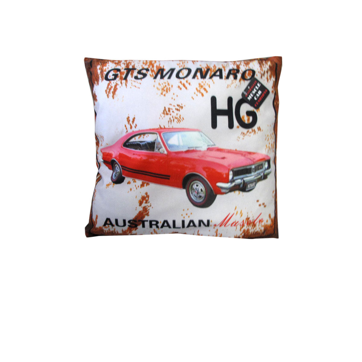 Classic Australian Muscle Car Cushion - HG GTS Monaro Red Design